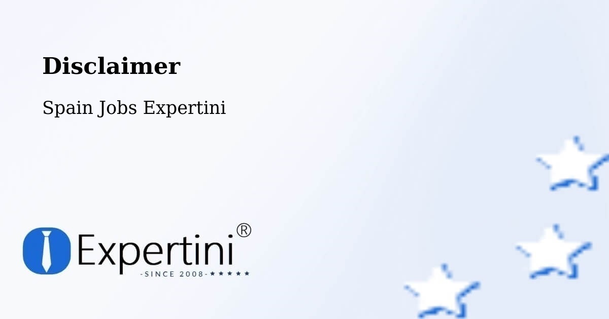 Disclaimer – Camas - Spain Jobs Expertini